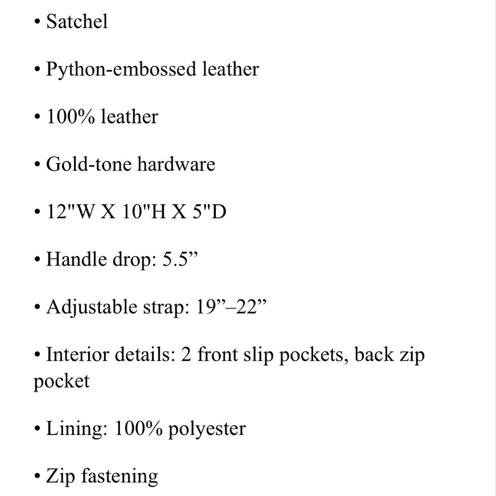 Michael Kors Python Leather Snakeskin Print Handb… - image 8